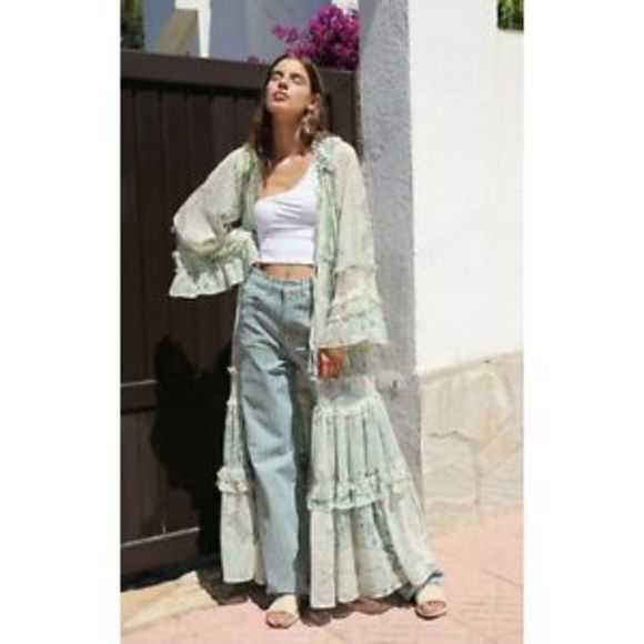 Free People Dresses & Skirts - NEW Free People Bali Lover To Lover Maxi Dress / Duster Size XS